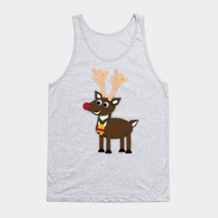 Christmas Felt Reindeer Tank Top